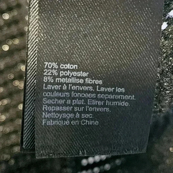 All Saints Elle Metallic Open Knit Jumper Black Long Sleeve Size  M/L - Picture 8 of 13